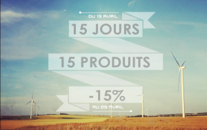 15 jours 15 produits -15%